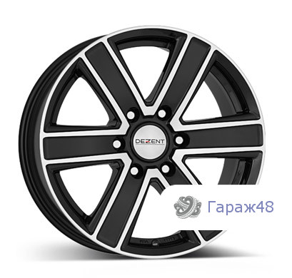Dezent TJ R16 / 8J PCD 6x139.7 ET 35 ЦО 67.1 Литые Черный с полированной лицевой поверхностью